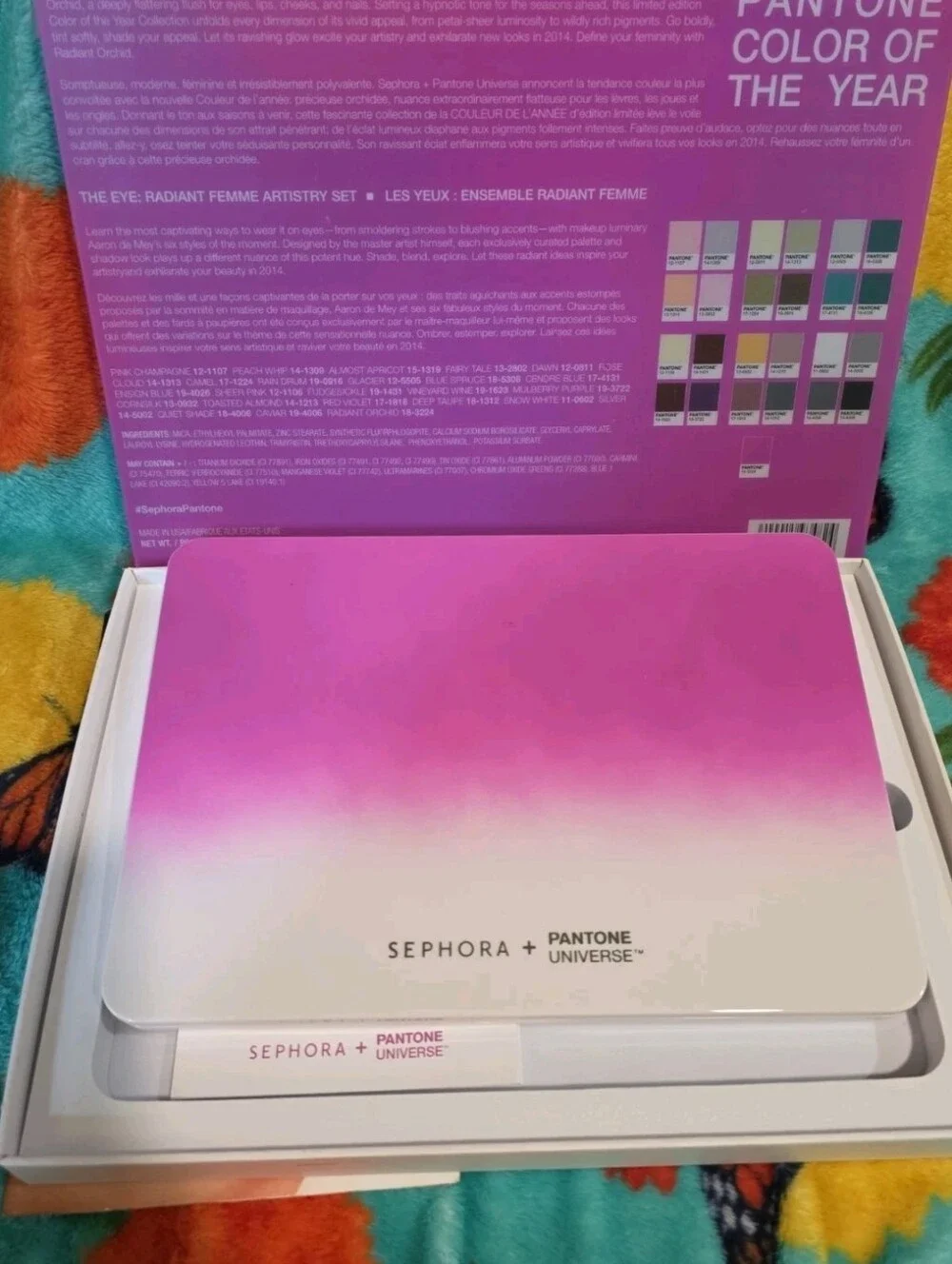 Sephora Pantone Femme Artistry Eyeshadow Palette Radiant Orchid NIB Collector